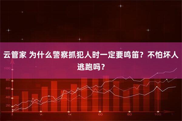 云管家 为什么警察抓犯人时一定要鸣笛？不怕坏人逃跑吗？